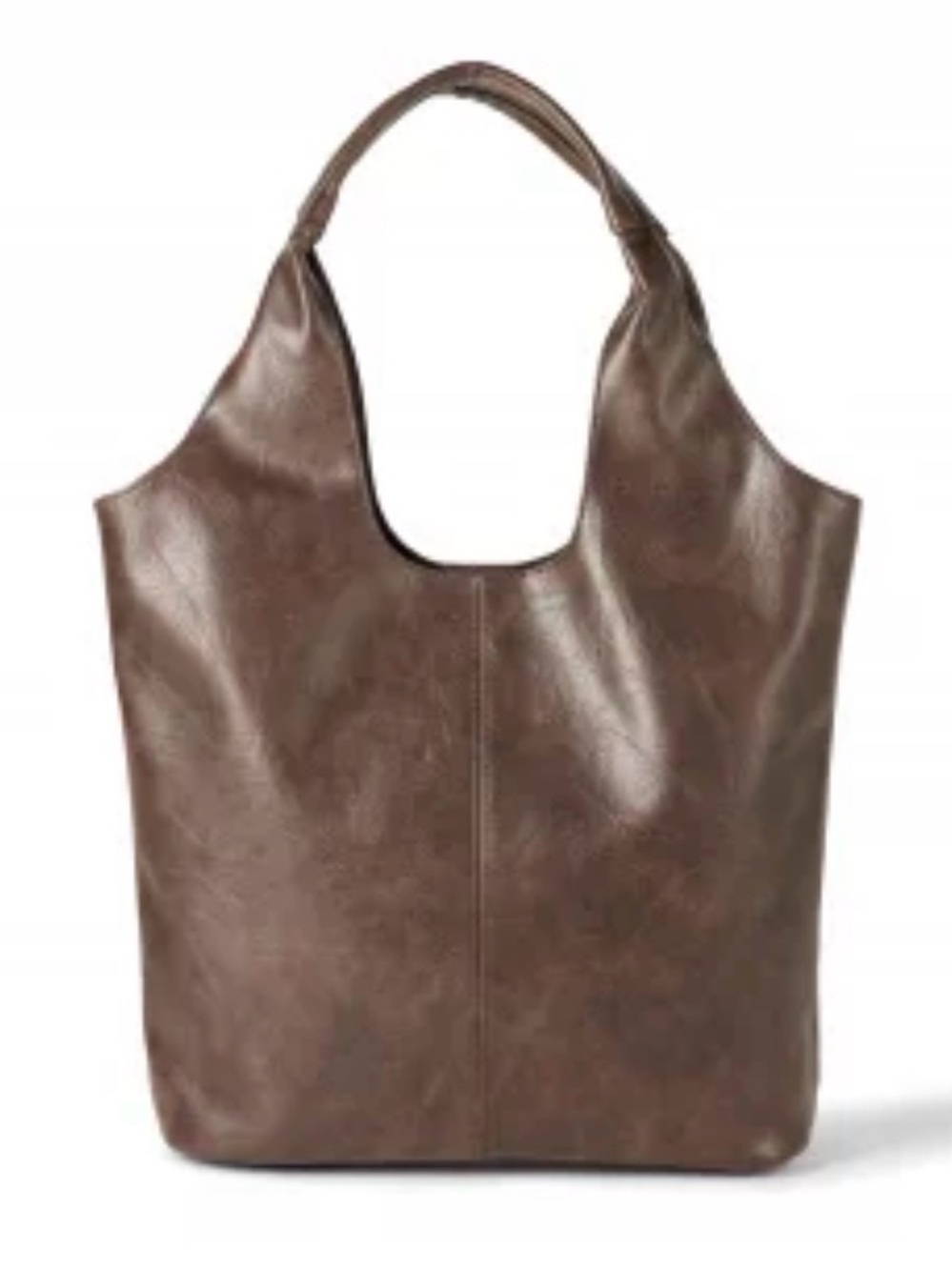 The Drop Morgan  brown faux-leather tote Soft Hobo Bag